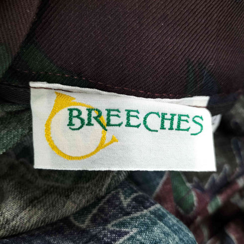 BREECHES USA製 リーフパターン ウール ギャザーフレアスカート レディース 12