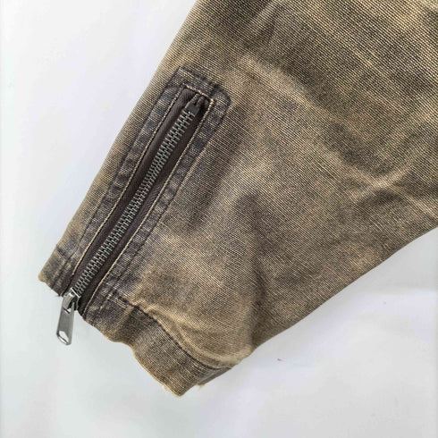 ルーシャット ROUSHATTE RIDERS JACKET ポリウレタンコーティング ベルト ダブル ライダース ジャケット Y2K メンズ JPN:L