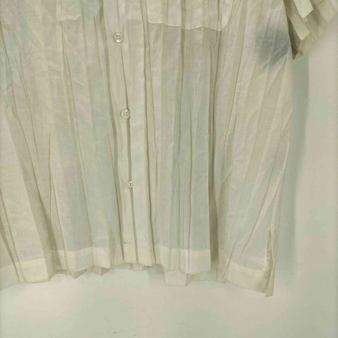 イッセイミヤケメン ISSEY MIYAKE MEN 90S 99SS 銀タグ プリーツ シワ加工 開襟 オープンカラー S/S シャツ メンズ JPN:M