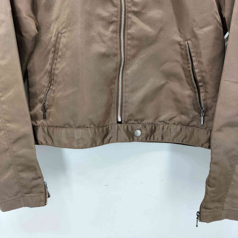 サテン地 クロップド シングルライダース ジャケット Y2K レディース