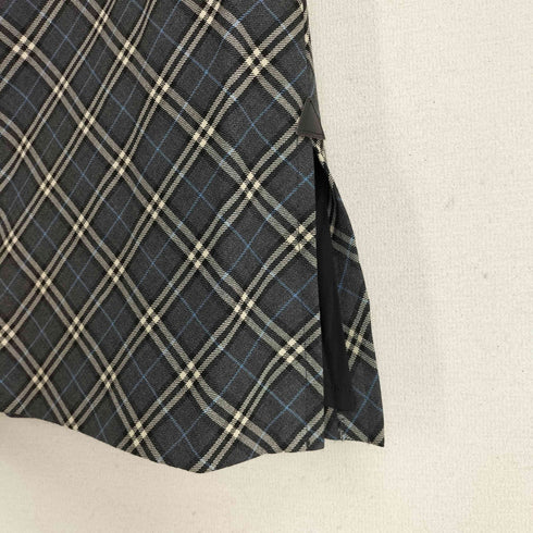 バーバリーブルーレーベル BURBERRY BLUE LABEL ウール100 チェックフレアスカート レディース EUR:38