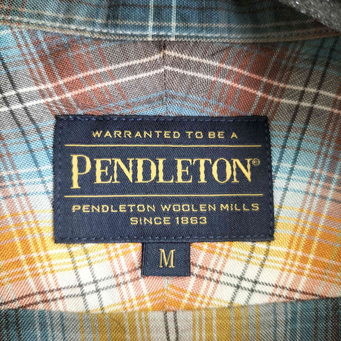 ペンドルトン PENDLETON レーヨン チェック 開襟シャツ メンズ JPN:M