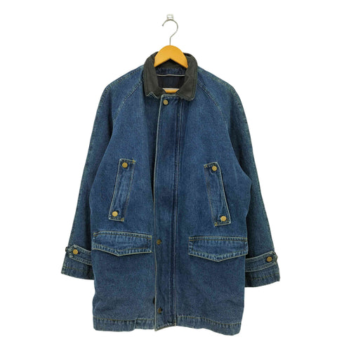 MONACO CLIMAX レザーカラー ジップアップ カバーオールジャケット メンズ 48/M