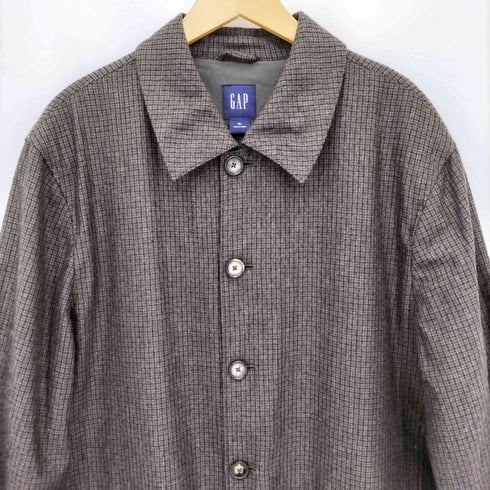 ギャップ Gap 00s OLD BIG SIZE チェック柄 ウールメルトンコート メンズ XL