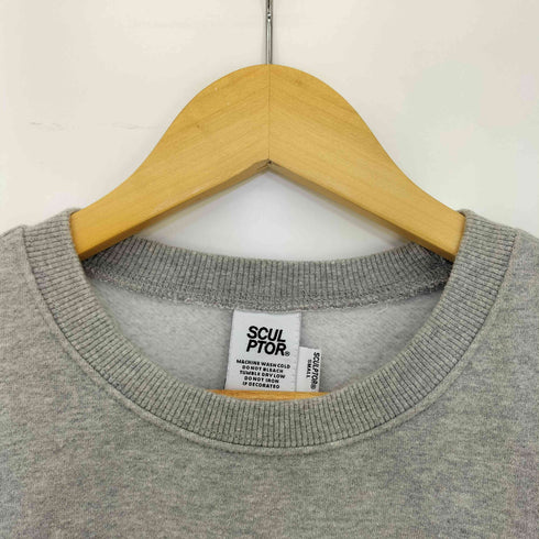 スカルプター SCULPTOR SATIN APPLIQUE SWEATSHIRT サテンアップリケスウェット レディース JPN:S