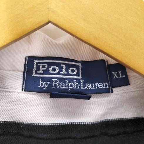 ポロバイラルフローレン Polo by RALPH LAUREN ボーダー ポニー刺繍 コットン ラガーシャツ メンズ JPN:XL