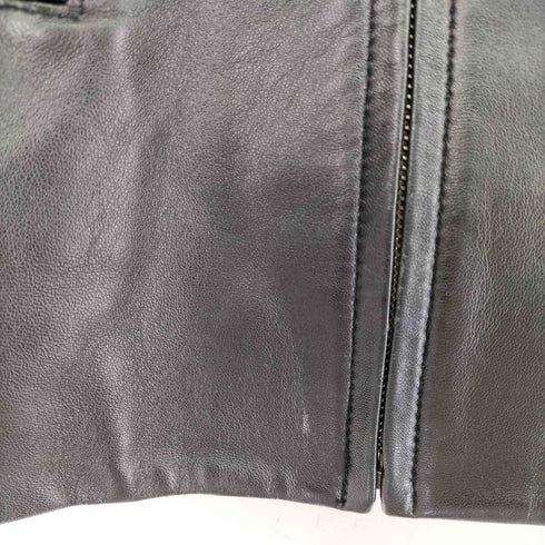 シープスキン レザー ジップアップジャケット レディース