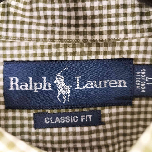 ラルフローレン RALPH LAUREN スモールポニー刺繍 CLASSIC FIT L/S BD チェックシャツ メンズ 17 34/35