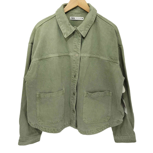 ザラ ZARA フロントポケット デニム ジャケット レディース L
