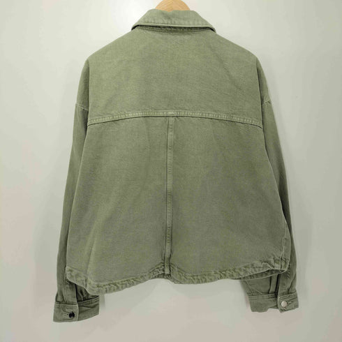 ザラ ZARA フロントポケット デニム ジャケット レディース L