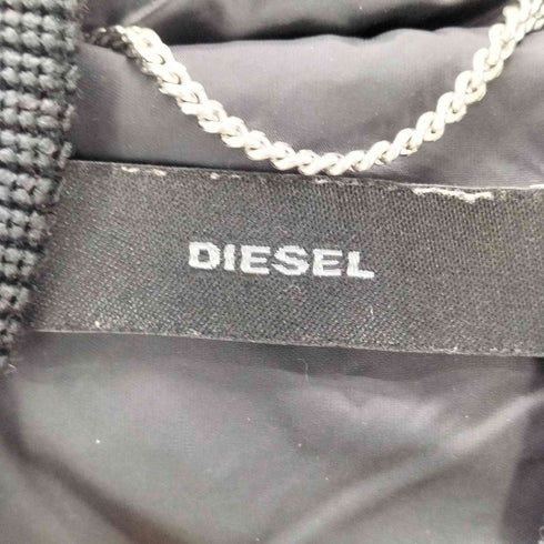 ディーゼル DIESEL 袖パッチ付き キルティング フーデッド ダウン コート Y2K レディース