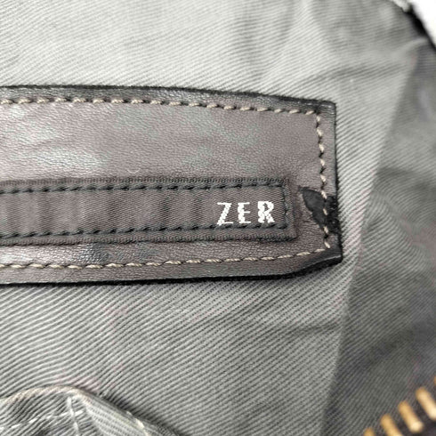ZER RIRIジッパー ジップディティール レザトートバッグ Y2K メンズ