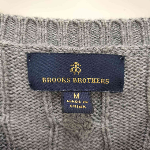 ブルックスブラザーズ BROOKS BROTHERS ロゴ刺しゅう ケーブルコットンニット メンズ JPN:M