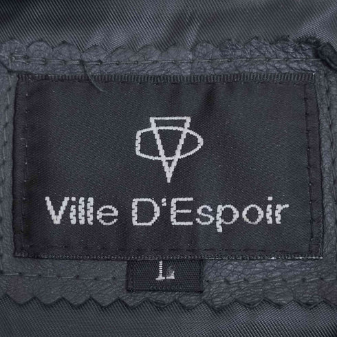 ville despoir 4ポケット カウレザー スタンドカラー コート メンズ JPN:L