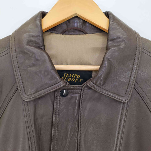 ロンドンフォグ LONDON FOG 80s カナダ製 TEMPO EUROPA 比翼 レザー ブルゾン メンズ US:38