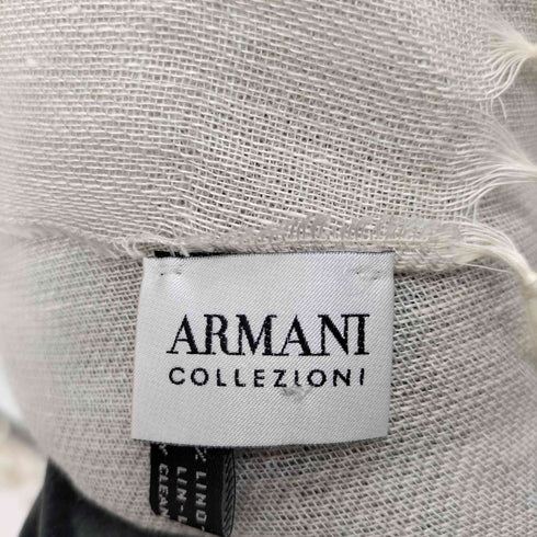 アルマーニコレツィオーニ ARMANI COLLEZIONI リネン100 フリンジマフラー メンズ ONE SIZE