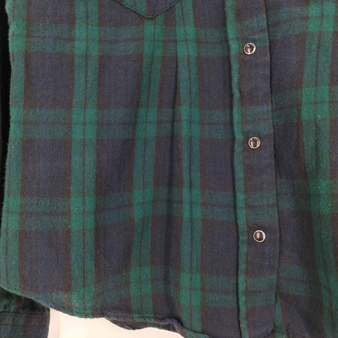 ロックマウント ROCK MOUNT USA製 チェック柄 ウエスタンシャツ レディース import:S