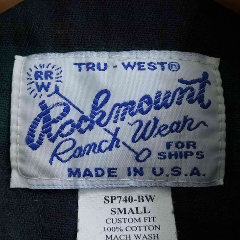 ロックマウント ROCK MOUNT USA製 チェック柄 ウエスタンシャツ レディース import:S