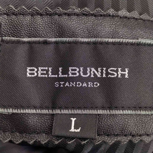 BELLBUNISH 裏地ストライプ 3B シープレザー テーラードジャケット メンズ JPN:L