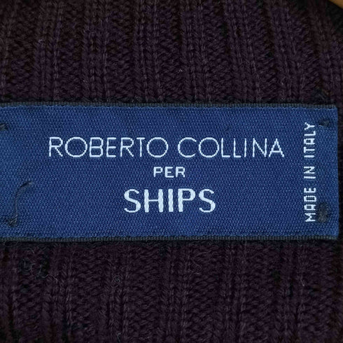 シップス SHIPS イタリア製 MERINO WOOL ダブルジップ ウール ドライバーズニット レディース import:S