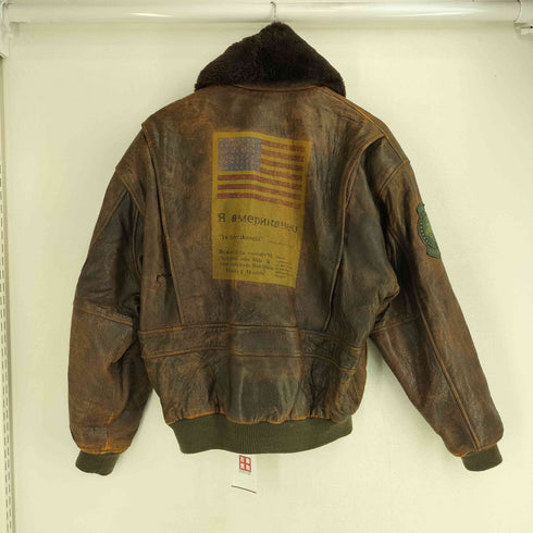 G-1 レザーフライトジャケット メンズ import:L