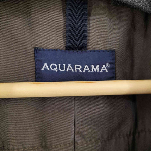 AQUARAMA イタリア製 コットンナイロン エルボーパッチ エポレット 中綿 ダブルブレスト テーラードジャケット メンズ