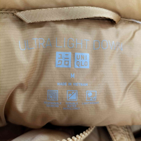 ユニクロ UNIQLO ULTRA LIGHT DOWN ウルトラ ライト ダウンジャケット マスタード メンズ JPN:M