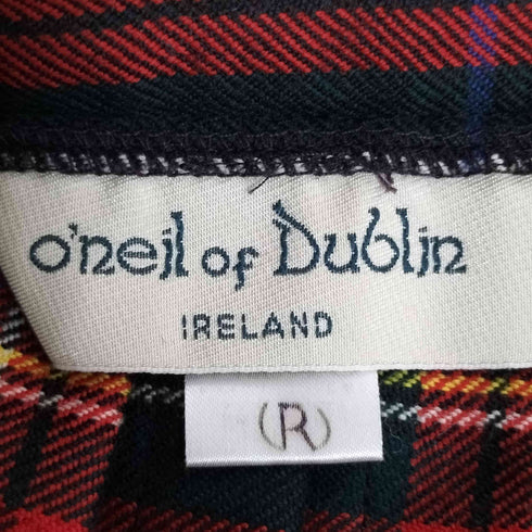 オニールオブダブリン ONEIL OF DUBLIN フリンジカット タータンチェック ウール ラップ スカート レディース DE:36