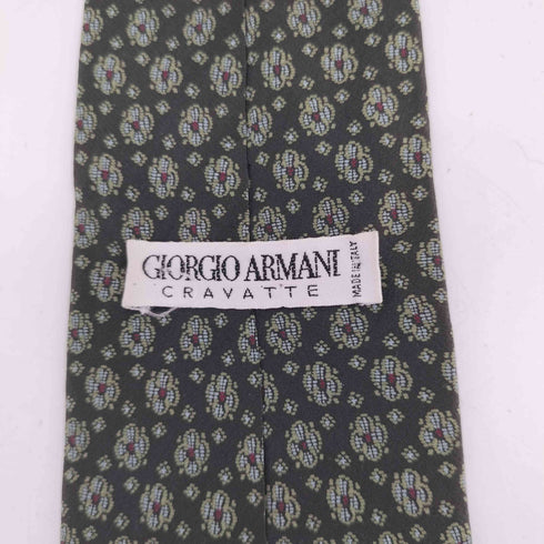 ジョルジオアルマーニ Giorgio Armani イタリア製 総柄 シルク ネクタイ メンズ