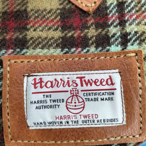 ハリスツイード Harris Tweed チェック柄 がま口 ハンドバッグ レディース
