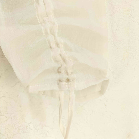 THE YON シャーリングデザインドロストスリーブシアーブラウス レディース FREE