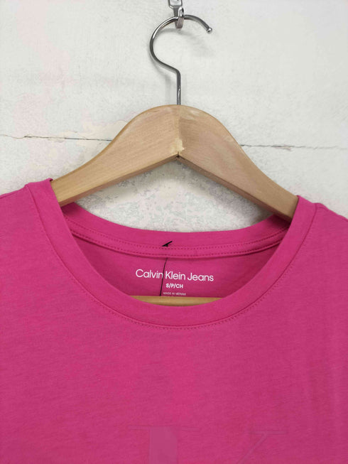 カルバンクラインジーンズ Calvin Klein Jeans フロントプリントクルーネックTシャツ レディース import:S