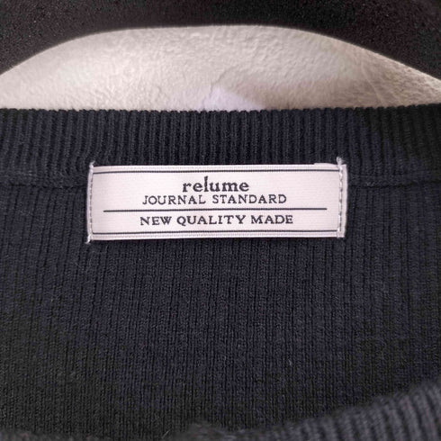 ジャーナルスタンダードレリューム JOURNAL STANDARD relume ウォッシャブルリブヘンリーネックプルオーバー レディース FREE