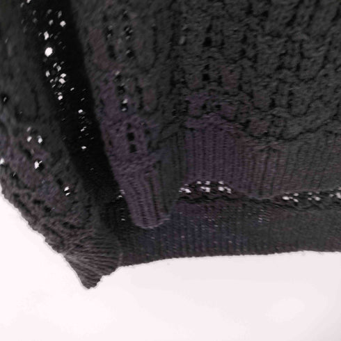 ザラ ZARA 透かし編みニットポロシャツ メンズ import:M