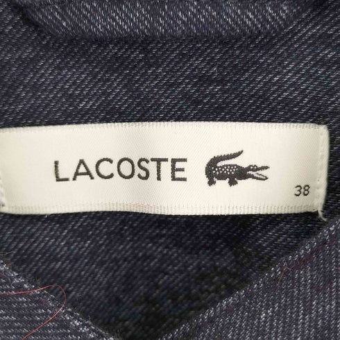 ラコステ LACOSTE インディゴライクニットシャツドレス レディース 38