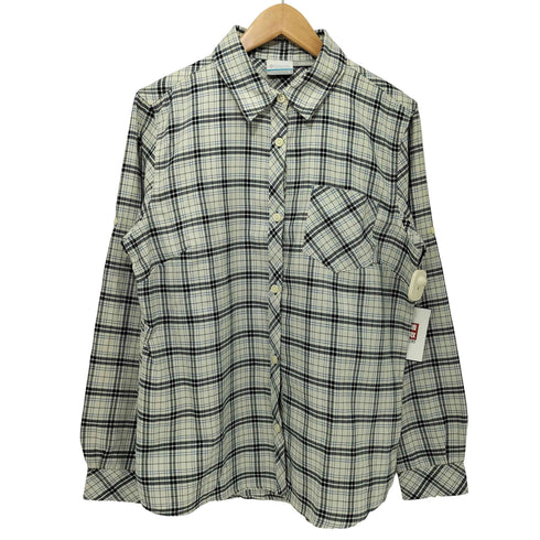 コロンビア Columbia OMNI-WICK チェック柄 ポリエステル シャツ レディース import:XL
