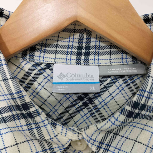 コロンビア Columbia OMNI-WICK チェック柄 ポリエステル シャツ レディース import:XL