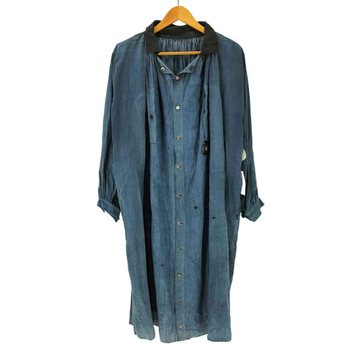 30S French Antique Biaude Smock フレンチ アンティーク ビヨード マキニョン スモック フルオープン メンズ