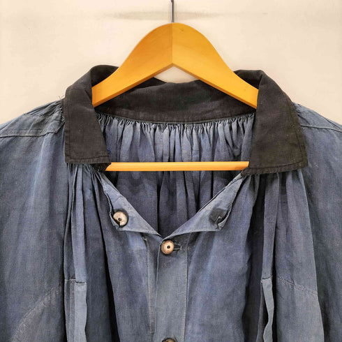 30S French Antique Biaude Smock フレンチ アンティーク ビヨード マキニョン スモック フルオープン メンズ