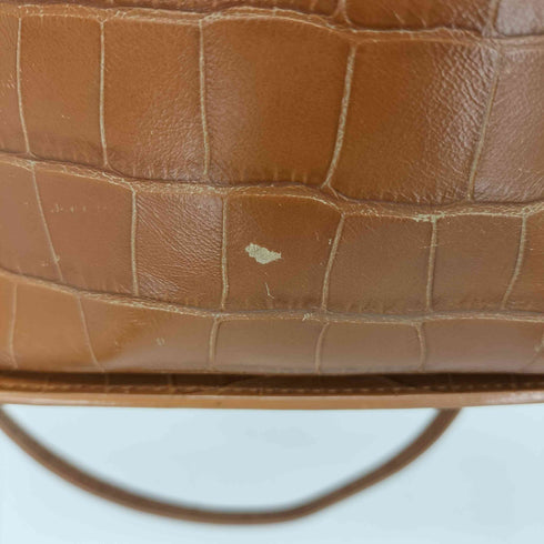 バレンシアガ BALENCIAGA Extra Supple Calfskin Crocodile Embossed Small Tool 2.0 North-South Tote Camel レディース