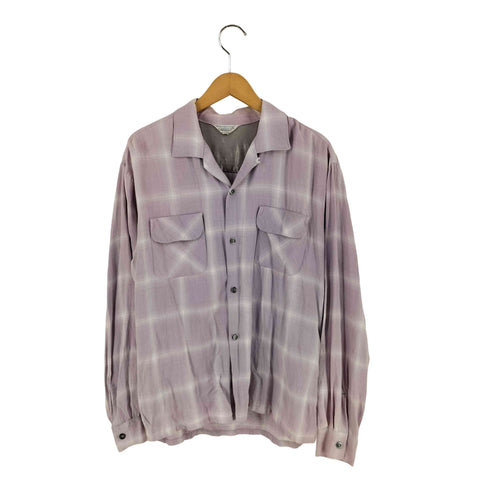 ペニーズタウンクラフト PENNEYS TOWNCRAFT 60S 船タグ オンブレチェック レーヨン オープンカラーシャツ メンズ import:XL