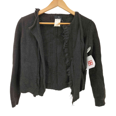 ワイズ Ys 03AW LAINE WOOL 羊毛 インサイドアウト ボタンレス カーブ デザイン ウール カーディガン レディース JPN:3