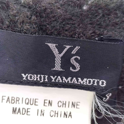 ワイズ Ys 03AW LAINE WOOL 羊毛 インサイドアウト ボタンレス カーブ デザイン ウール カーディガン レディース JPN:3