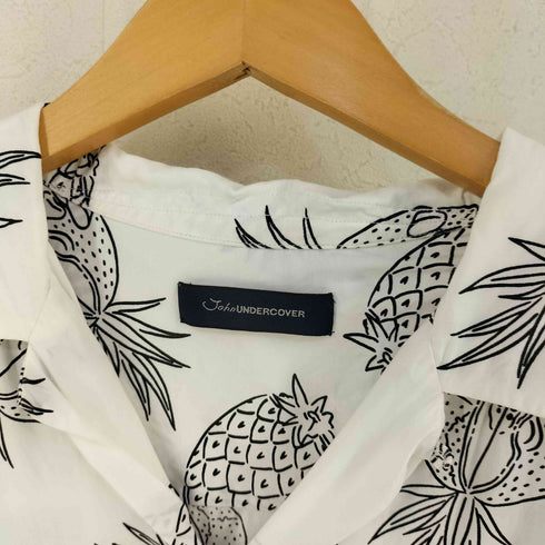 ジョンアンダーカバー John UNDERCOVER スカル パイナップル レーヨン オープンカラーシャツ メンズ 4