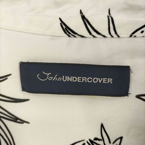 ジョンアンダーカバー John UNDERCOVER スカル パイナップル レーヨン オープンカラーシャツ メンズ 4