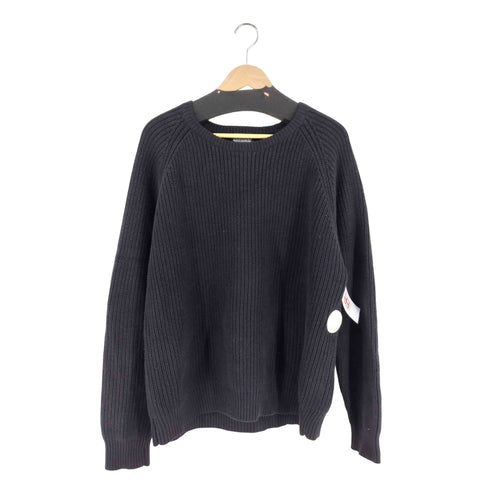 ランズエンド LANDS END 90S リブ編み クルーネック コットン ニット メンズ import:L