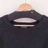 ランズエンド LANDS END 90S リブ編み クルーネック コットン ニット メンズ import:L