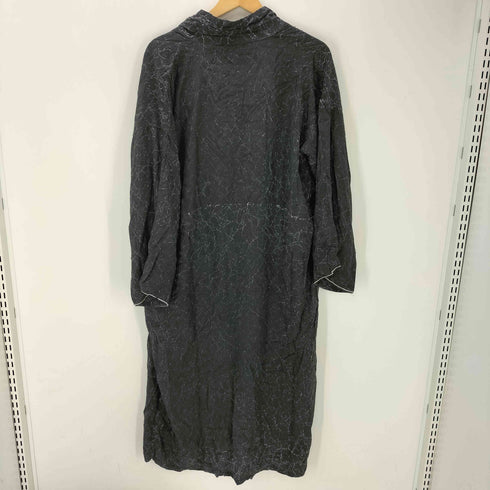 Quon Fashion 三角タグ JAPAN vintage 総柄 ノーカラー ガウン コート メンズ