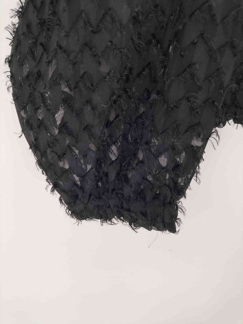ザラ ZARA コントラストフリンジジャケット レディース import:L
