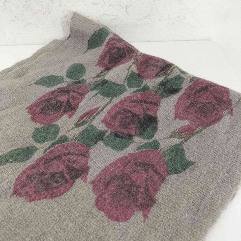 アンダーカバー UNDERCOVER 薔薇プリント ウール カシミヤ ストール メンズ